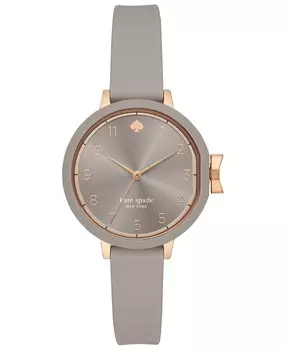 Женские часы Park Row серого цвета с силиконовым ремешком, 34 мм kate spade new york, серый