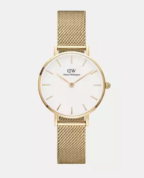 Женские часы Petite Mesh DW00100350 из стальной сетки золотистого оттенка Daniel Wellington, золото
