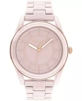 Женские часы preston blush с керамическим браслетом 38 мм COACH