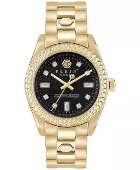 Женские часы Queen с золотистым браслетом из нержавеющей стали, 36 мм Philipp Plein, золото