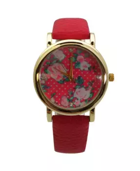 Женские часы с цветочными деталями в однотонной гамме Olivia Pratt, розовый