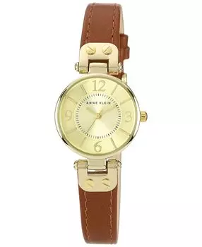 Женские часы с коричневым кожаным ремешком 10-9442CHHY Anne Klein