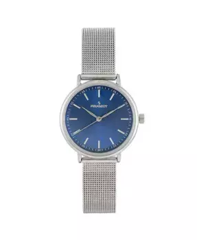 Женские часы с синим стальным браслетом-сеткой, 30 мм Peugeot