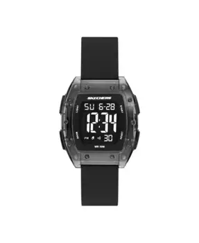 Женские часы Sawtelle Digital, черные, из поликарбоната Skechers, черный