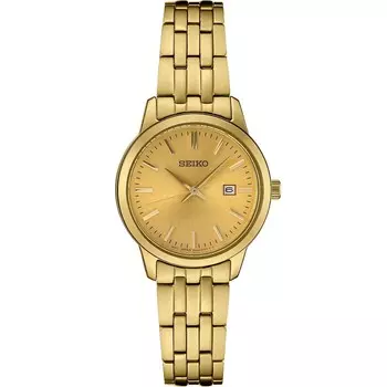 Женские часы Seiko Essential с циферблатом цвета шампанского — SUR444, золотой