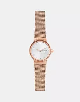 Женские часы Skagen Freja Lille с двумя стрелками, из нержавеющей стали цвета розового золота - ROSEGOLD