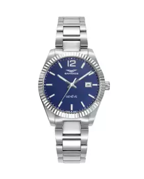 Женские часы со стальным корпусом и браслетом Sandoz, серебряный