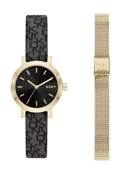Женские часы Soho NY6616SET, комплект со сменным ремешком DKNY, золото