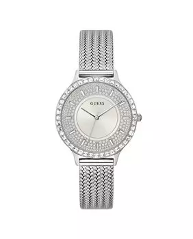 Женские часы Soiree GW0402L1 со стальным и серебряным ремешком Guess, серебро