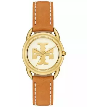 Женские часы The Miller с коричневым кожаным ремешком, 32 мм Tory Burch, коричневый