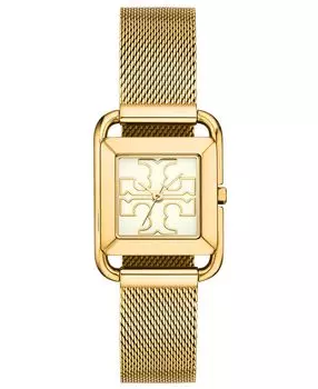 Женские часы The Miller Square золотистого цвета с сетчатым браслетом из нержавеющей стали, 24 мм Tory Burch, золотой