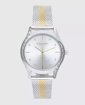 Женские часы Tigy RA623203 из стали с двухцветным ремешком Radiant, серебряный