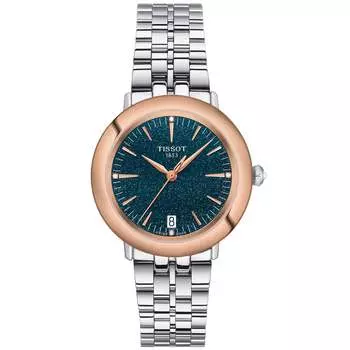 Женские часы Tissot T-Gold Glendora с синим циферблатом