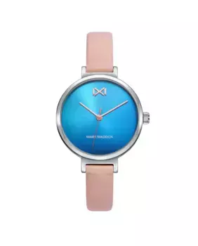 Женские часы Tooting с тремя стальными стрелками и розовым ремешком Mark Maddox