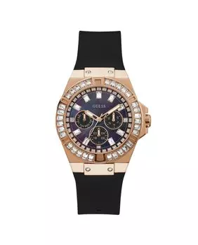 Женские часы Venus GW0118L2 из силикона, с черным ремешком Guess, черный