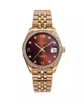 Женские часы Viceroy Chic из стали с календарем и золотым IP-ремешком, золотой