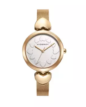 Женские часы Viceroy Kiss из стали с миланской сеткой из золота, ip, золотой