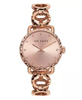 Женские часы Victoriaa с браслетом из нержавеющей стали цвета розового золота, 34 мм Ted Baker, золотой