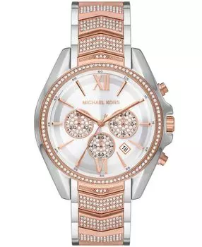 Женские часы Whitney Chronograph с двухцветным браслетом из нержавеющей стали, 44 мм Michael Kors