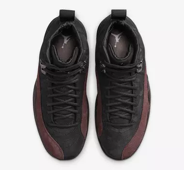 Женские черные бордовые кроссовки Air Jordan 12 Retro SP DV6989-001 PIN1, черный