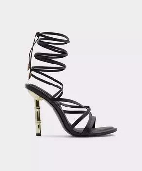 Женские черные босоножки на каблуке с круглым носком Aldo, черный