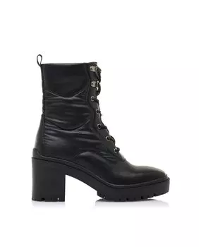 Женские черные ботильоны с набивкой из ткани и зубчатой подошвой Mariamare, черный