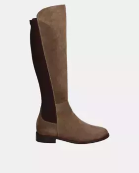 Женские черные ботинки на плоской подошве с эластичной резинкой и круглым носком Viguera, цвет Marrn Topo