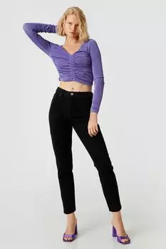 Женские черные брюки Koton, фиолетовый