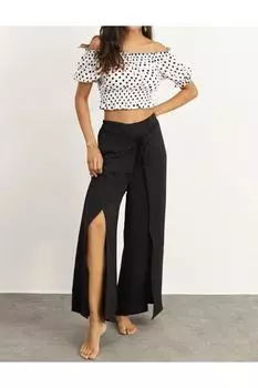 Женские черные брюки в стиле шалвар с юбкой Cool & Sexy, черный