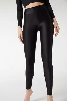 Женские черные колготки в стиле диско в сборе XHAN, черный