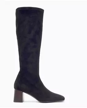 Женские черные кожаные ботинки Miss Elastic, черный