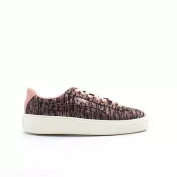 Женские/Черные кроссовки Basket Platform vr Puma, розовый