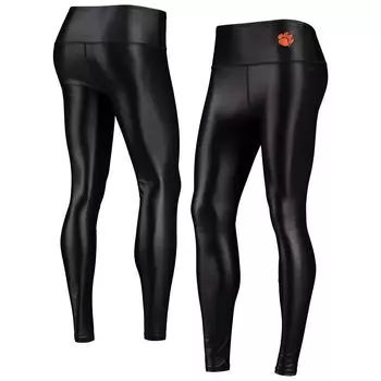 Женские черные леггинсы ZooZatz Clemson Tigers Shine Liquid