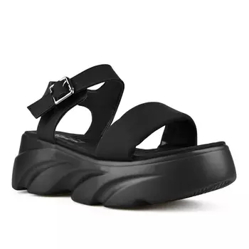 Женские черные повседневные сандалии на платформе Tendenz
