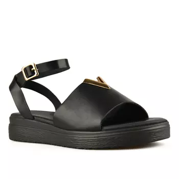 Женские черные повседневные сандалии на платформе Tendenz