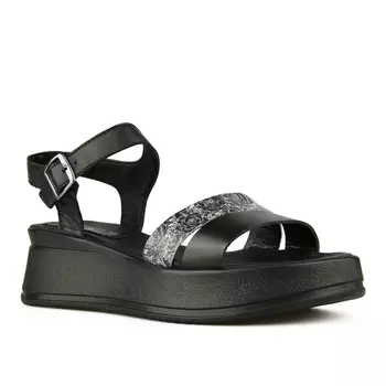 Женские черные повседневные сандалии на платформе Tendenz