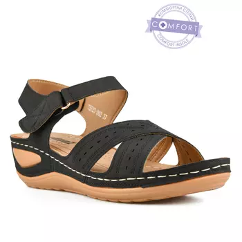 Женские черные повседневные сандалии на платформе Tendenz