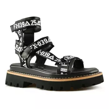 Женские черные повседневные сандалии на платформе Tendenz