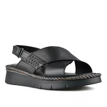 Женские черные повседневные сандалии на платформе Tendenz