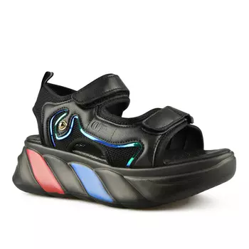 Женские черные повседневные сандалии на платформе Tendenz