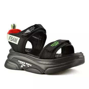 Женские черные повседневные сандалии на платформе Tendenz