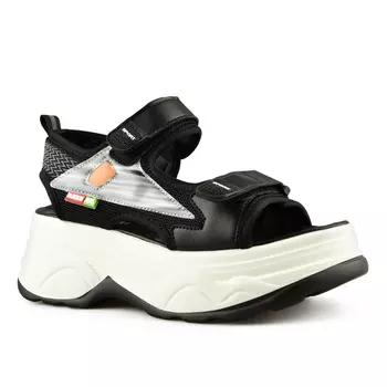 Женские черные повседневные сандалии на платформе Tendenz