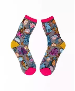 Женские черные прозрачные носки Under the Sea Sock Candy, мультиколор