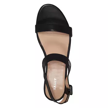 Женские черные сандалии на плоской подошве из кожи ягненка Bally Carlas 6234087, черный