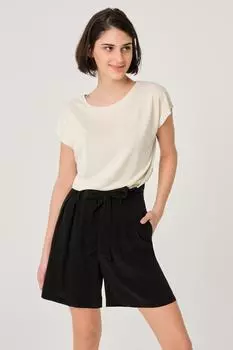 Женские черные шорты из чапро с завязкой на талии Dagi, черный