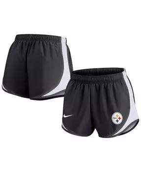Женские черные шорты Tempo больших размеров Pittsburgh Steelers Nike, черный