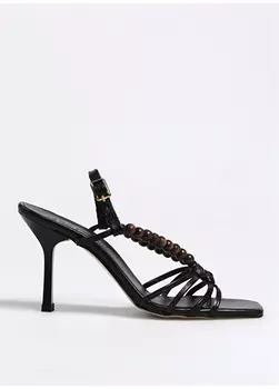 Женские черные туфли на каблуке Fabrika