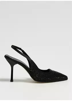 Женские черные туфли на каблуке Fabrika