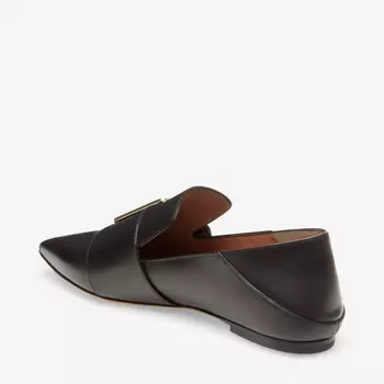 Женские черные туфли на плоской подошве из телячьей кожи Bally Hamelia 6223322, мультиколор