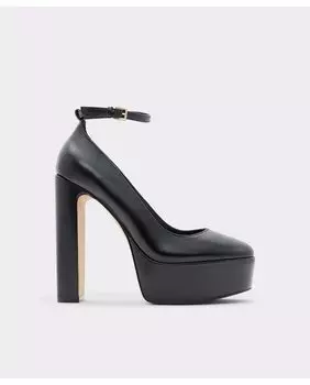 Женские черные туфли с круглым носком Aldo, черный